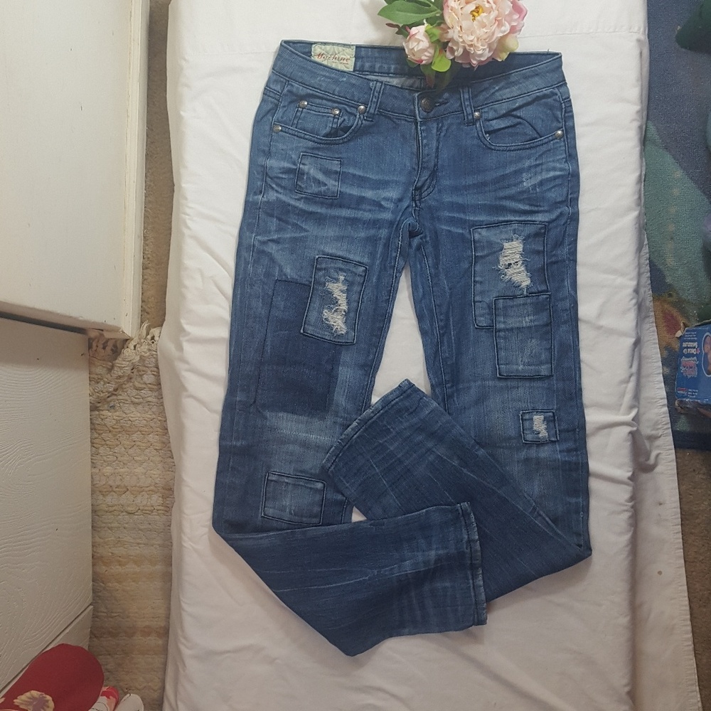 Machine Nouvelle Mode Distressed Denim Jean